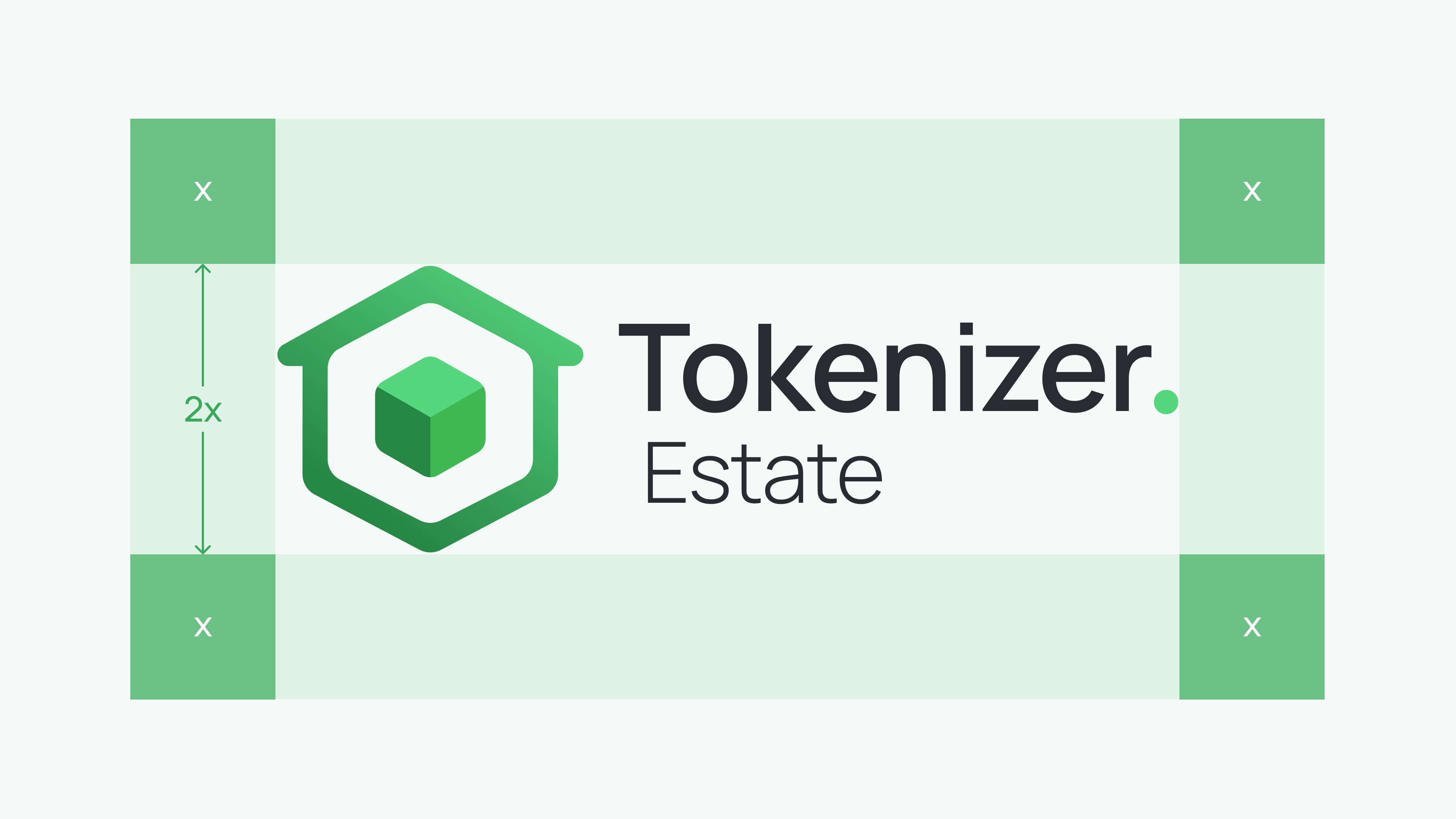 Minimum safe area around the Tokenizer.Estate logo