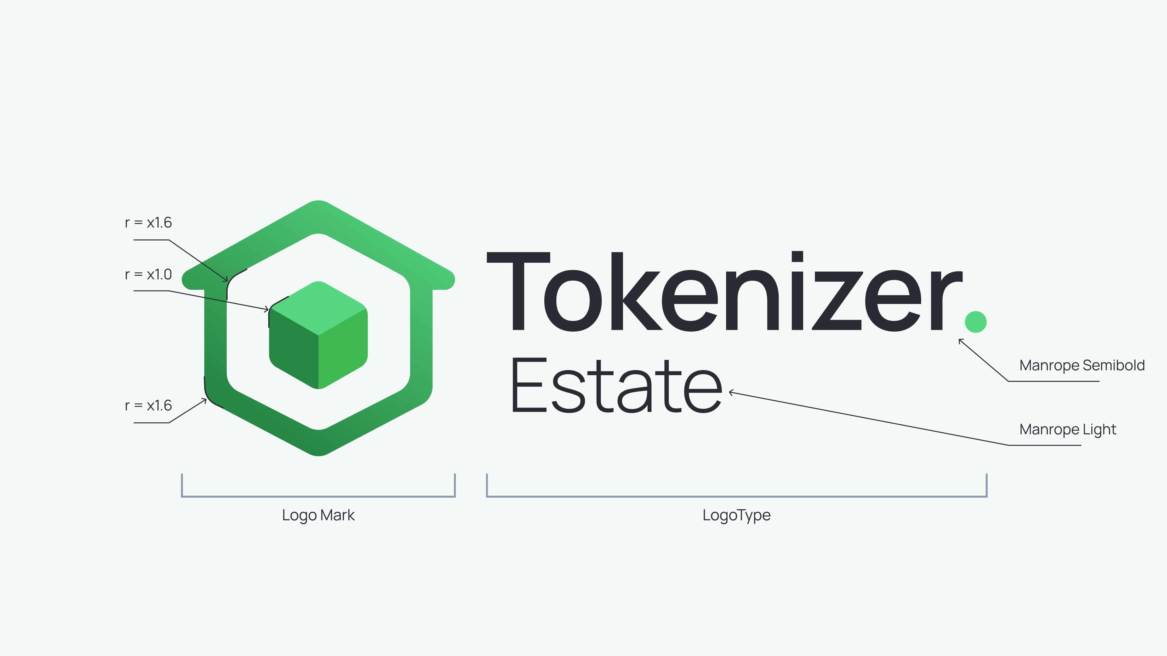 Tokenizer.Estate primary logo lockup