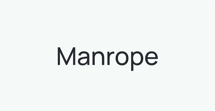 Manrope typeface specimen